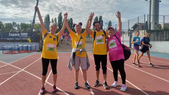 photo des collaborateurs amaelles participeant a la course solidaire les mulhousiennes