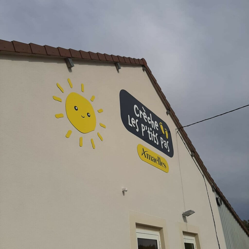 Signalétique crèche les p'tit pas Blanzy