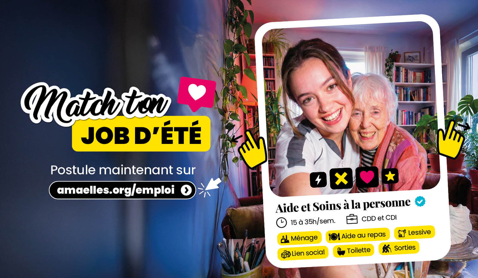 job étudiant proposé dans l'aide et le soin à domicile par Amaelles